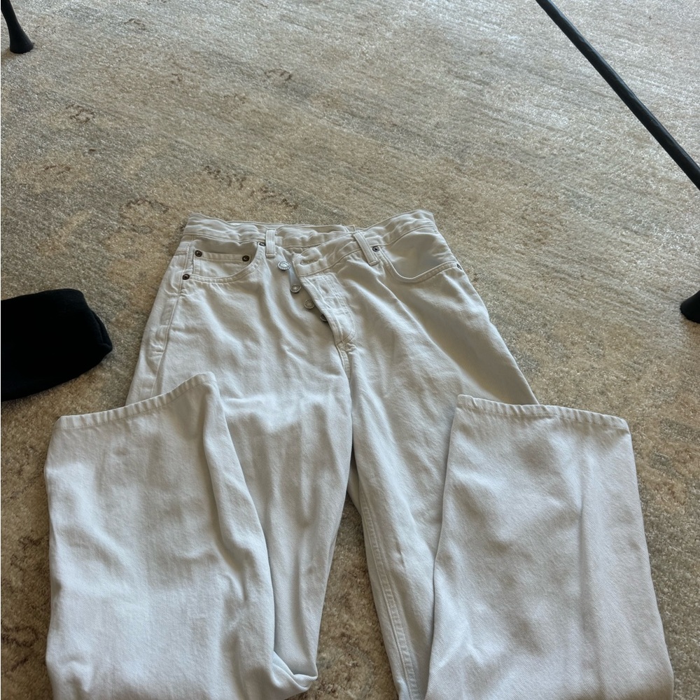 Agolde Cream Denim Jeans
